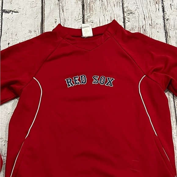 Boston Red Sox Therma Base Majestic Red Pullover Sports Shirt - Picture 2 of 8